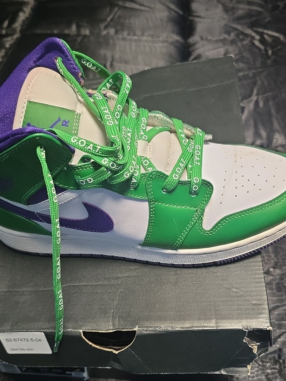 Nike Kids Green, Purple & White High-Top Sneakers